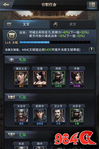 三国群英传-霸王之业,官职,解密